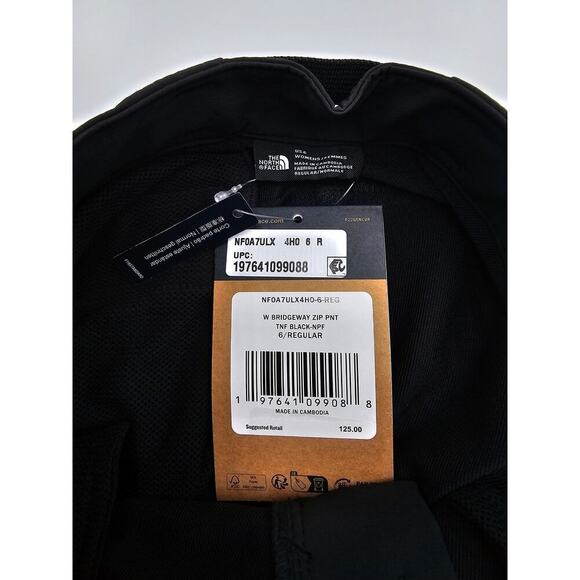 The North Face Women's Size 6 Reg Black Bridgeway Zip Off Pant NWT - Picture 10 of 15